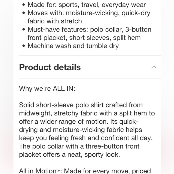 Men's Textured Polo Shirt - All In Motion™
White XL - Picture 4 of 5